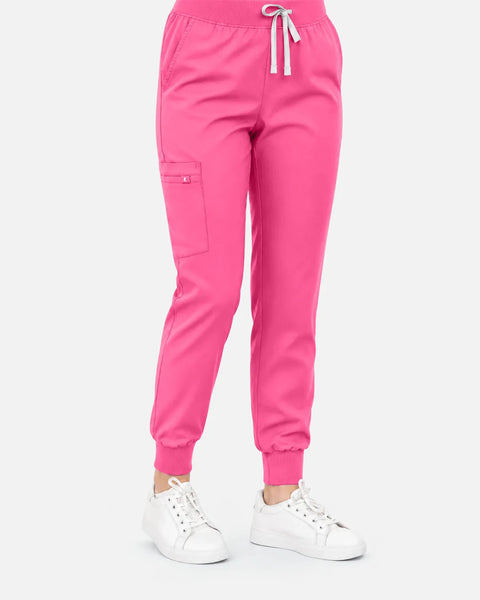 Eipnare Women's Classic Jogger Uniform Pants - Azalea Pink