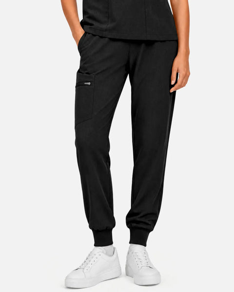 Eipnare Women's Multi-Pocket Jogger Uniform Pants - Black