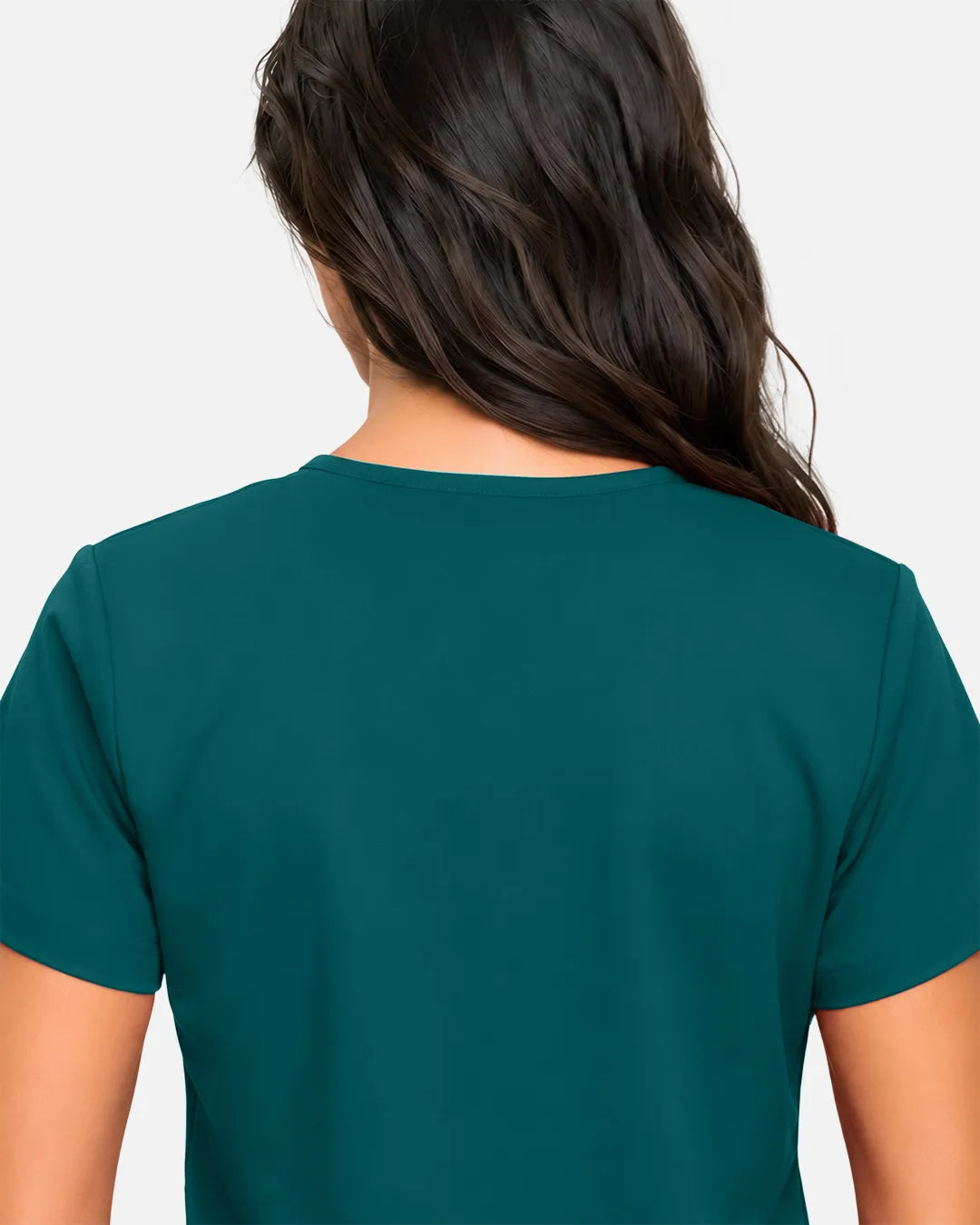Dark green Eipnare Women's Classic V-Neck Scrub Top - Stretch Medical Scrubs for Women