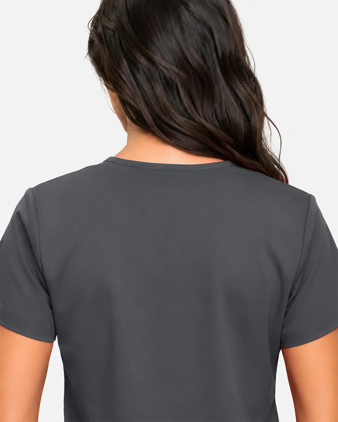 Heather grey Eipnare Women's Classic V-Neck Scrub Top - Stretch Medical Scrubs for Women