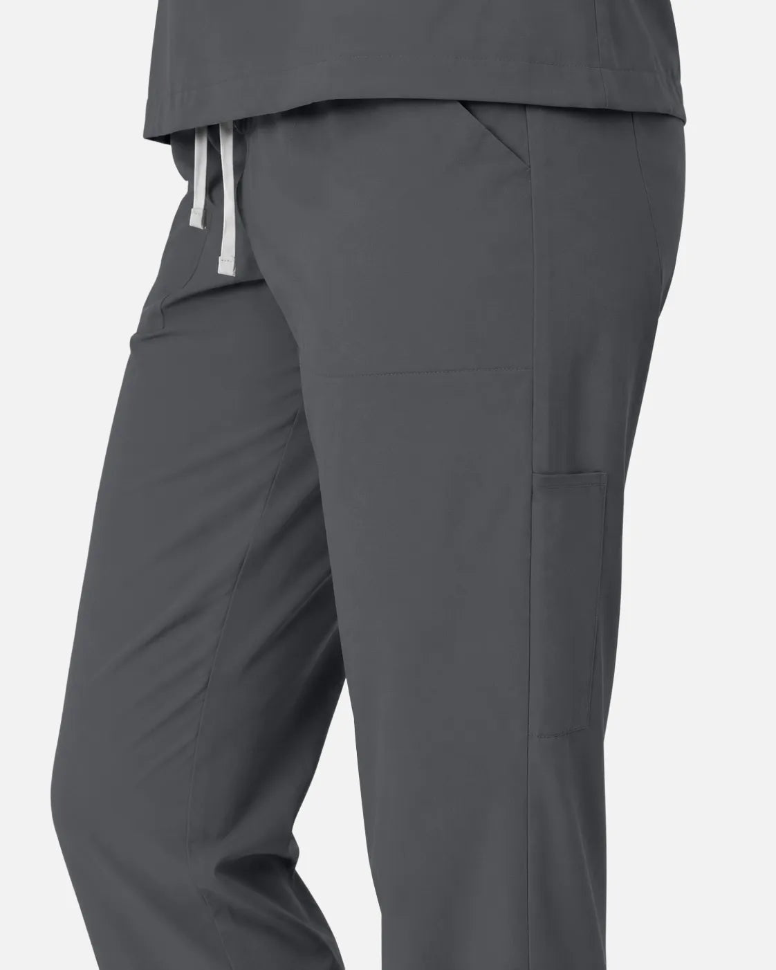 Heather grey Eipnare Women's Slim Fit Tapered Cargo Scrub Pants - Stretch Medical Scrubs for Women