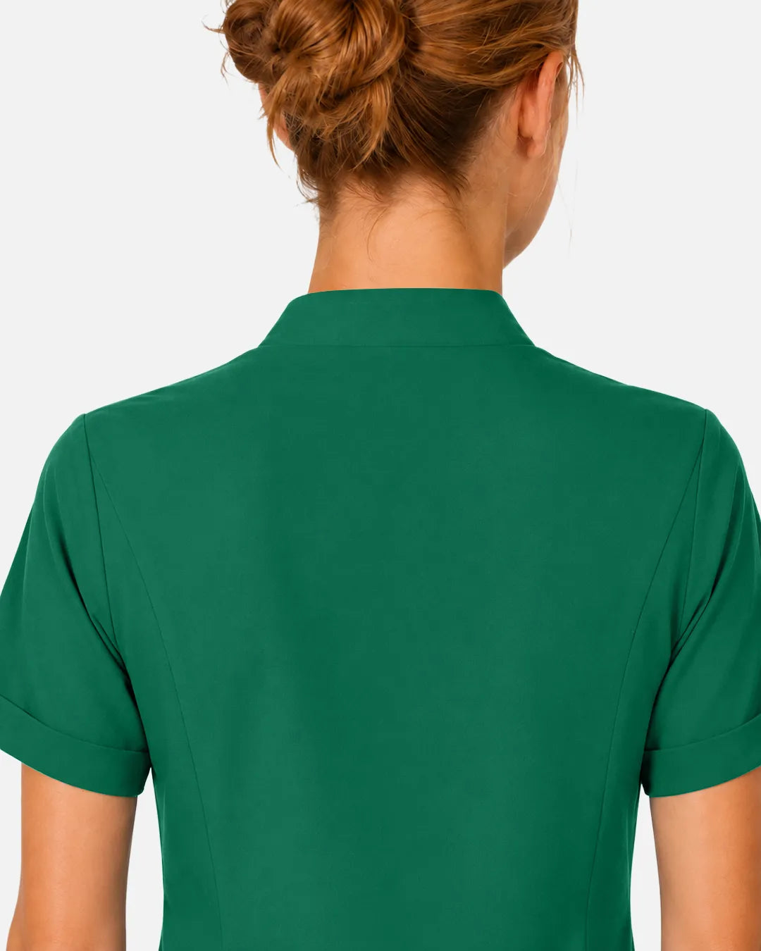 Hunter green Eipnare Women's Split V-Neck Scrub Top - Stretch Medical Scrubs for Women
