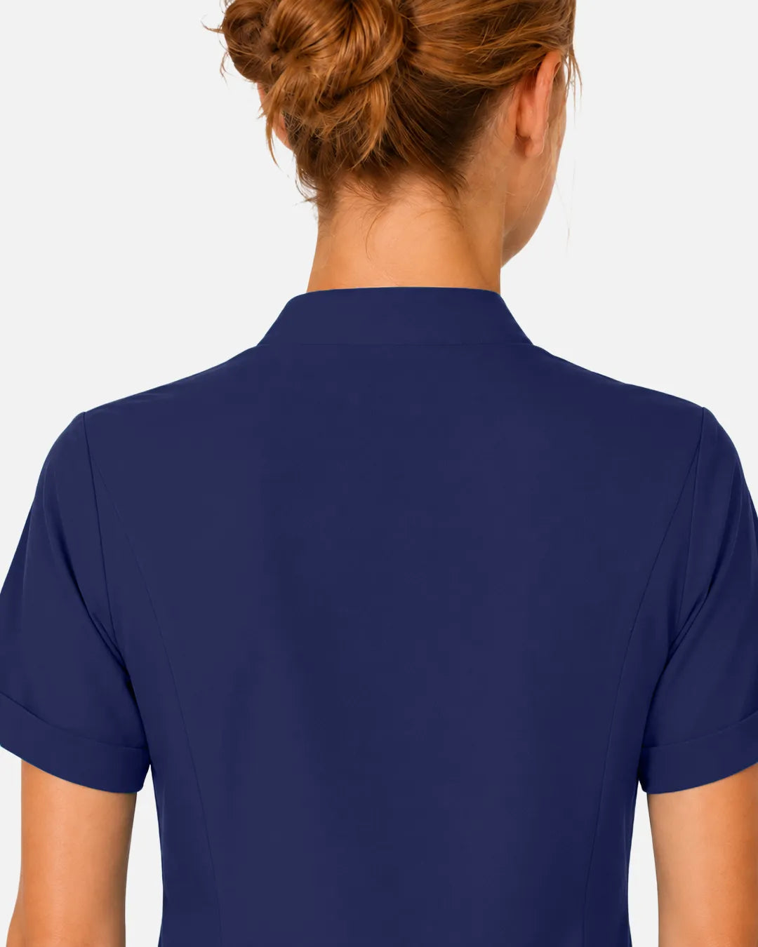 Navy Blue Eipnare Women's Split V-Neck Scrub Top - Stretch Medical Scrubs for Women