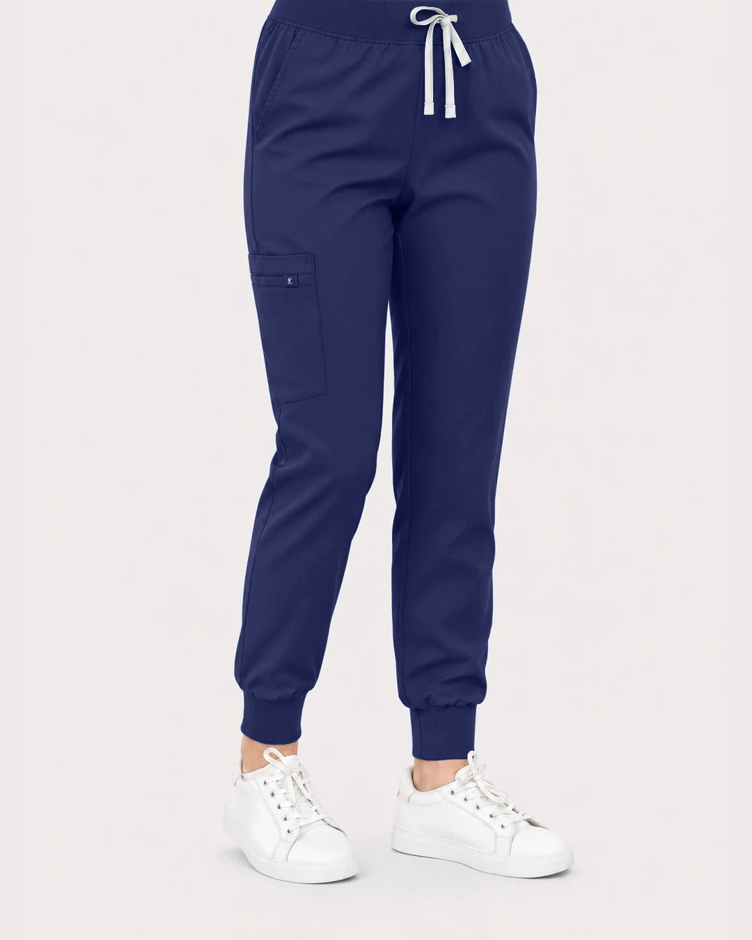 Navy Blue Eipnare Women's Classic V-Neck Jogger Scrub Set - Stretch Medical Scrubs for Women
