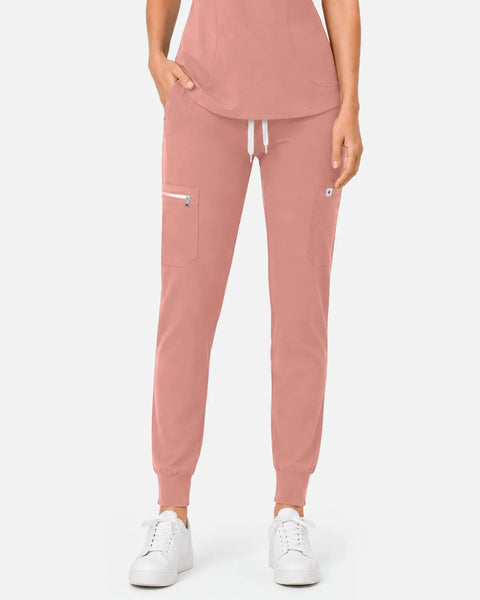 Eipnare Women's Cargo Jogger Uniform Pants - Pink