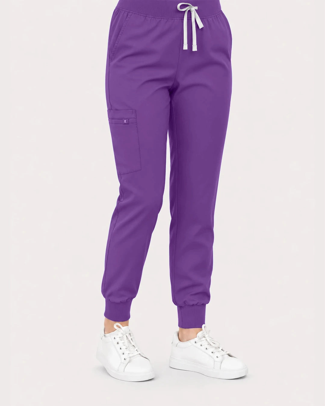 Purple Eipnare Women's Classic V-Neck Jogger Scrub Set - Stretch Medical Scrubs for Women