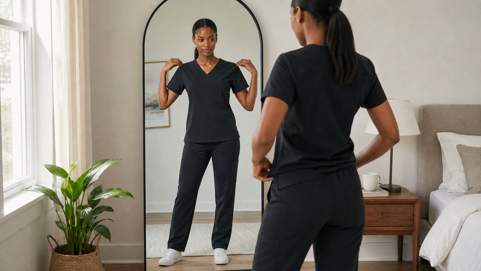 Editorial cover for Stretch Scrubs Explained: Fabric Percentages, Recovery and Fit