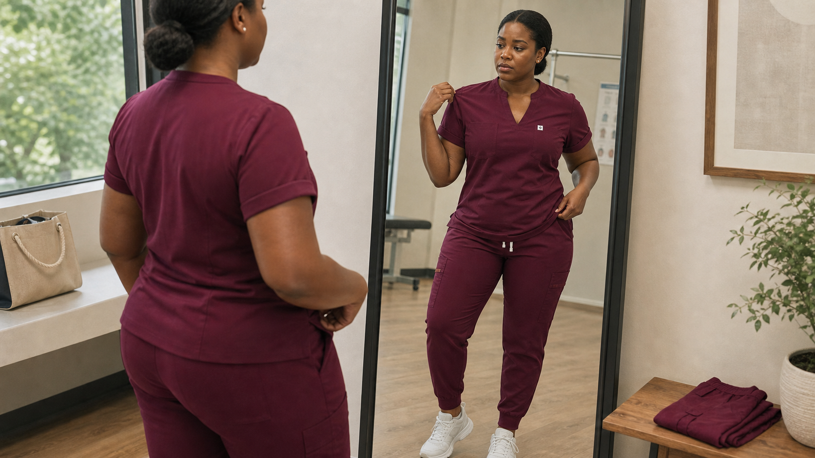 Editorial cover for How to Choose Plus-Size Scrubs: Fit, Rise, Thigh Room and Proportion