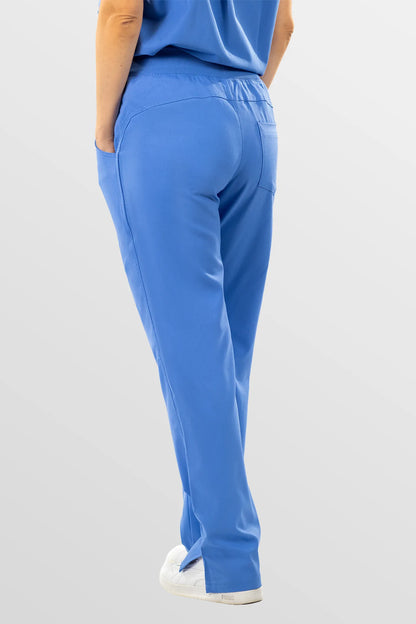 Ceil Blue Eipnare Women's Mandarin Collar Sleeveless Straight-Leg Scrub Set - Stretch Medical Scrubs for Women