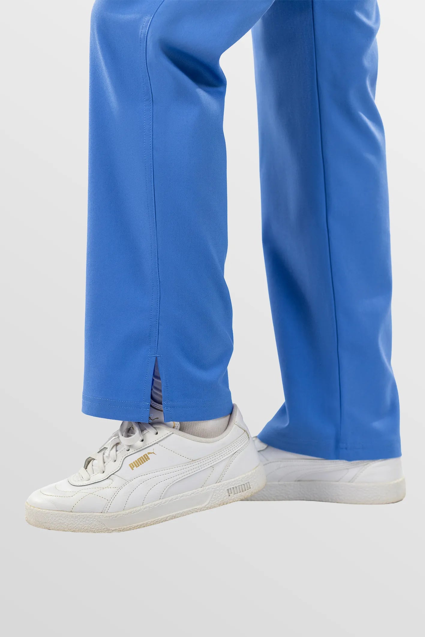 Ceil Blue Eipnare Women's Mandarin Collar Sleeveless Straight-Leg Scrub Set - Stretch Medical Scrubs for Women