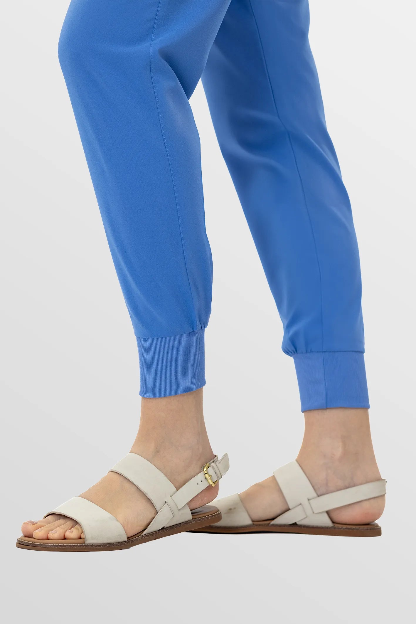 Ceil Blue Eipnare Women's Soft Stretch V-Neck Scrub Top & Jogger Pants Set - Stretch Medical Scrubs for Women