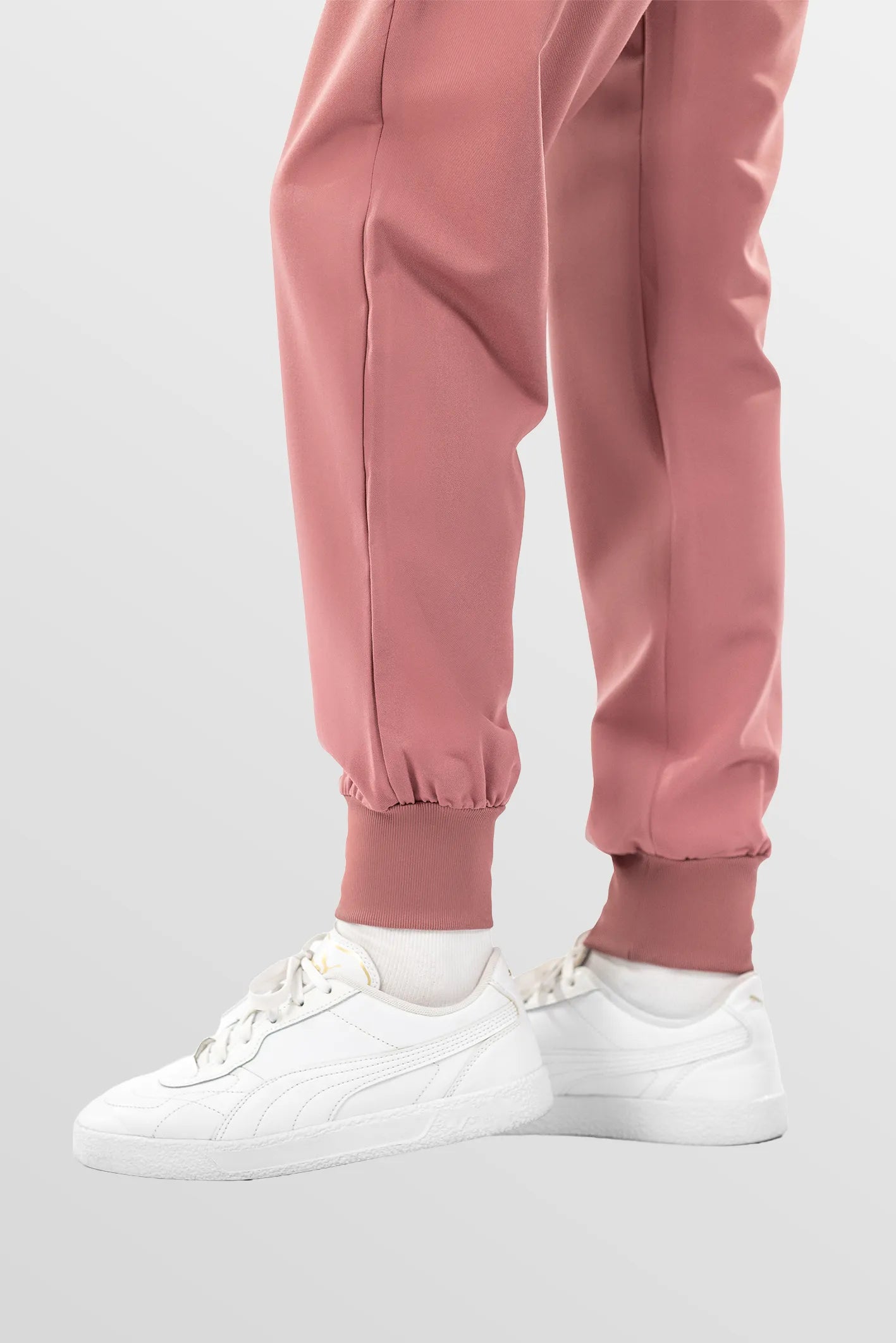 Flesh Pink Eipnare Women's V-Neck 8-Pocket Jogger Scrub Set - Stretch Medical Scrubs for Women