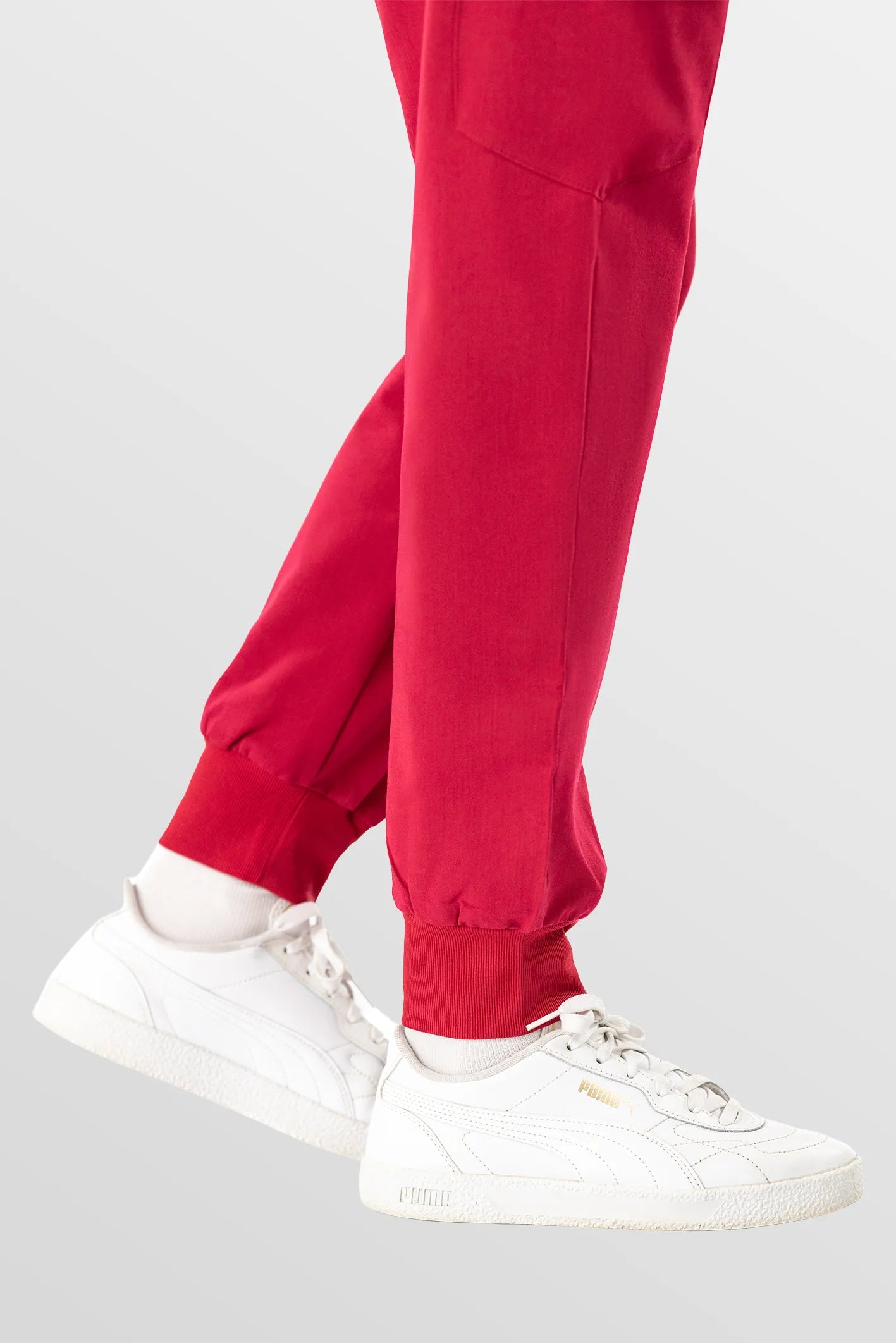 Orange Red Eipnare Women's V-Neck 8-Pocket Jogger Scrub Set - Stretch Medical Scrubs for Women