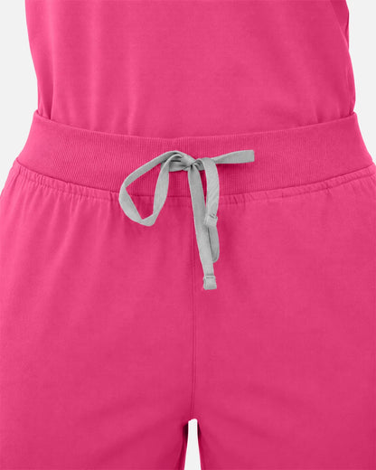 Azalea pink Eipnare Women's Classic Jogger Scrub Pants - Stretch Medical Scrubs for Women