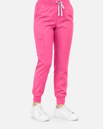 Azalea pink Eipnare Women's Classic Jogger Scrub Pants - Stretch Medical Scrubs for Women