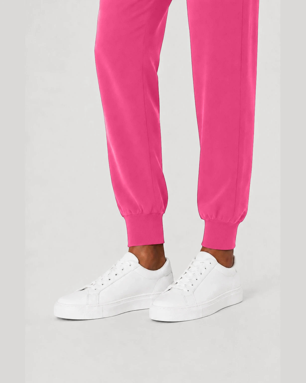 Azalea Pink Eipnare Women's Sleeveless Mandarin Collar Jogger Scrub Set - Stretch Medical Scrubs for Women