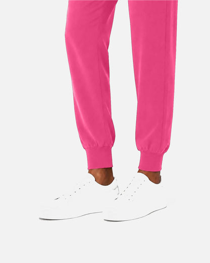 Azalea Pink – Eipnare Women's Sleeveless Mandarin Collar Jogger Uniform Set – product image 07