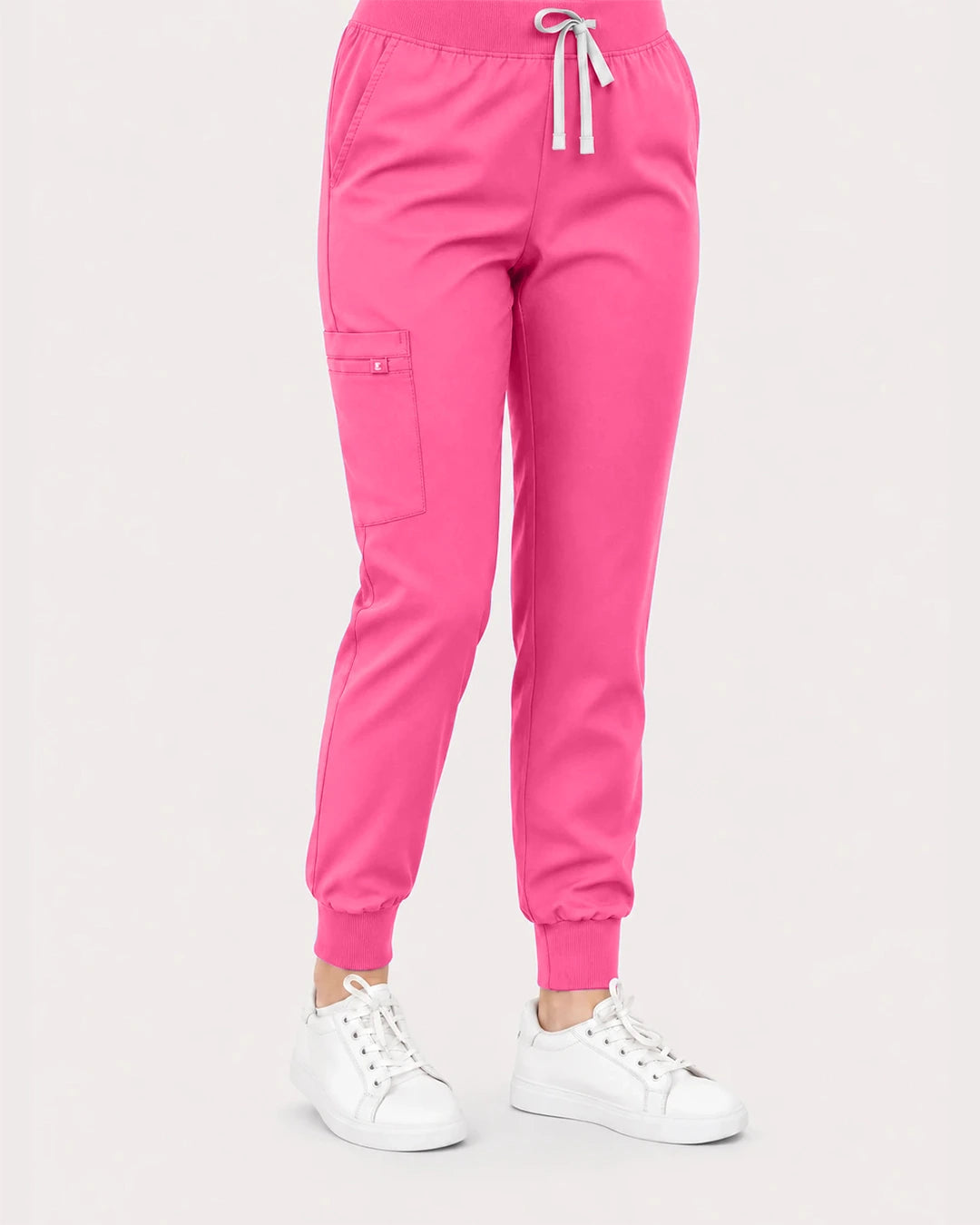 Azalea Pink Eipnare Women's Classic V-Neck Jogger Scrub Set - Stretch Medical Scrubs for Women