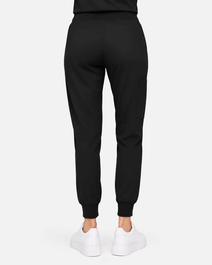 Black Eipnare Women's Classic Jogger Scrub Pants - Stretch Medical Scrubs for Women
