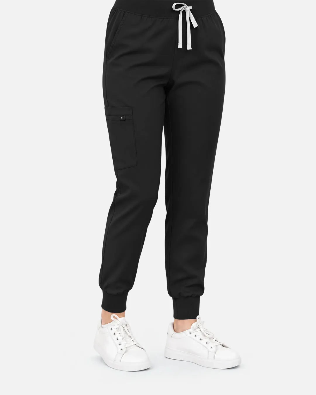 Black Eipnare Women's Classic Jogger Scrub Pants - Stretch Medical Scrubs for Women