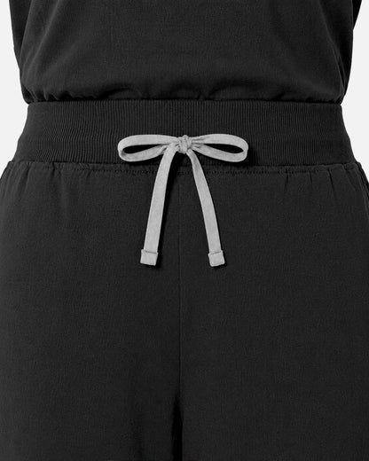Black Eipnare Women's Tapered Jogger Scrub Pants - Stretch Medical Scrubs for Women