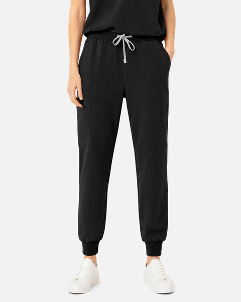 Eipnare Women's Tapered Jogger Uniform Pants - Black
