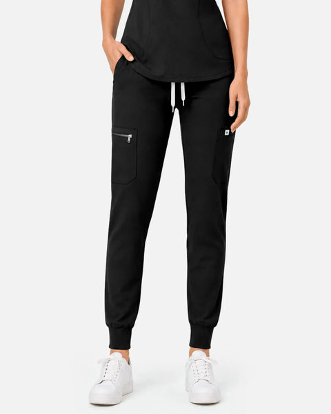 Eipnare Women's Cargo Jogger Uniform Pants - Black