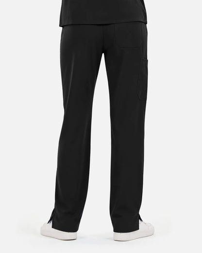 Black Eipnare Women's Straight-Leg Cargo Scrub Pants - Stretch Medical Scrubs for Women