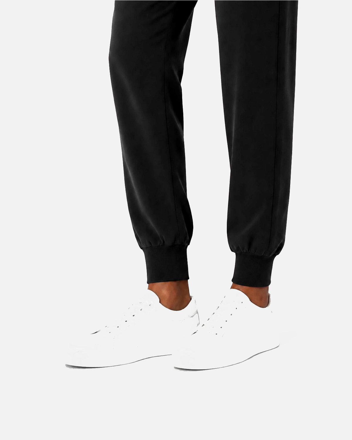 Black – Eipnare Women's Sleeveless Mandarin Collar Jogger Uniform Set – product image 07