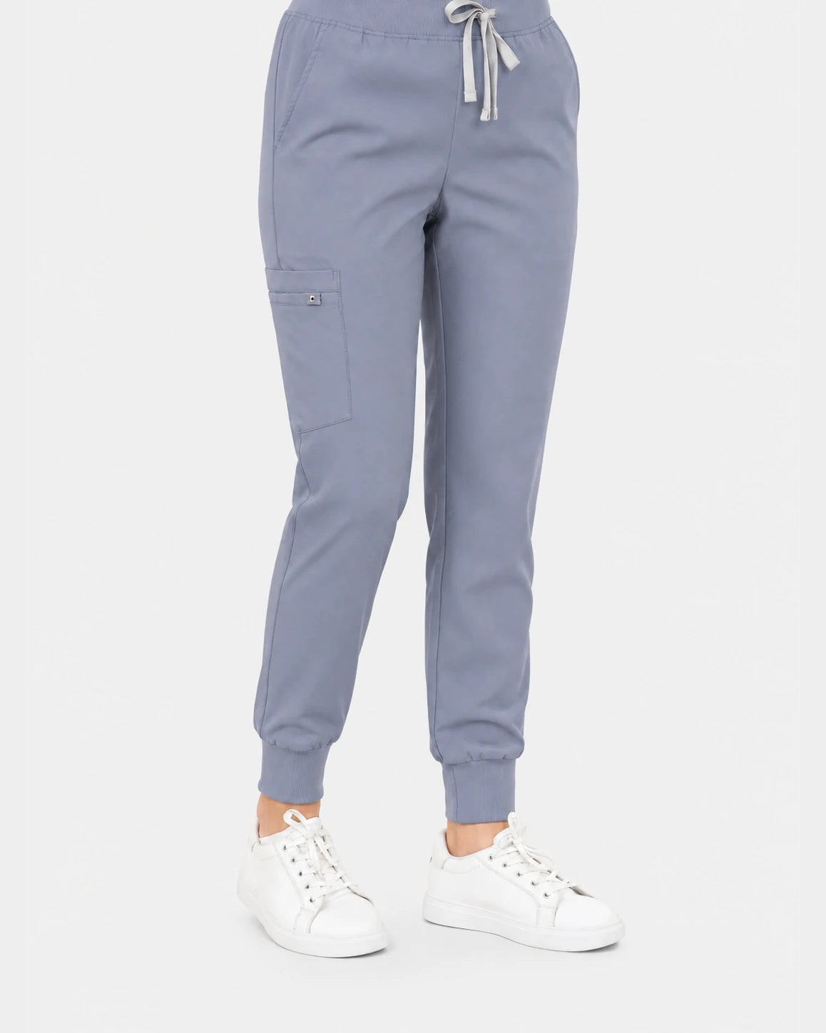 Blue Grey Eipnare Women's V-Neck Jogger Scrub Set - Stretch Medical Scrubs for Women