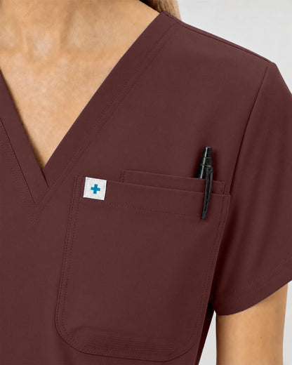 Coffee Eipnare Women's Classic V-Neck Jogger Scrub Set - Stretch Medical Scrubs for Women