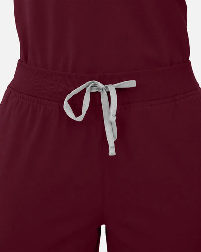 Burgundy Red Eipnare Women's Classic Jogger Scrub Pants - Stretch Medical Scrubs for Women