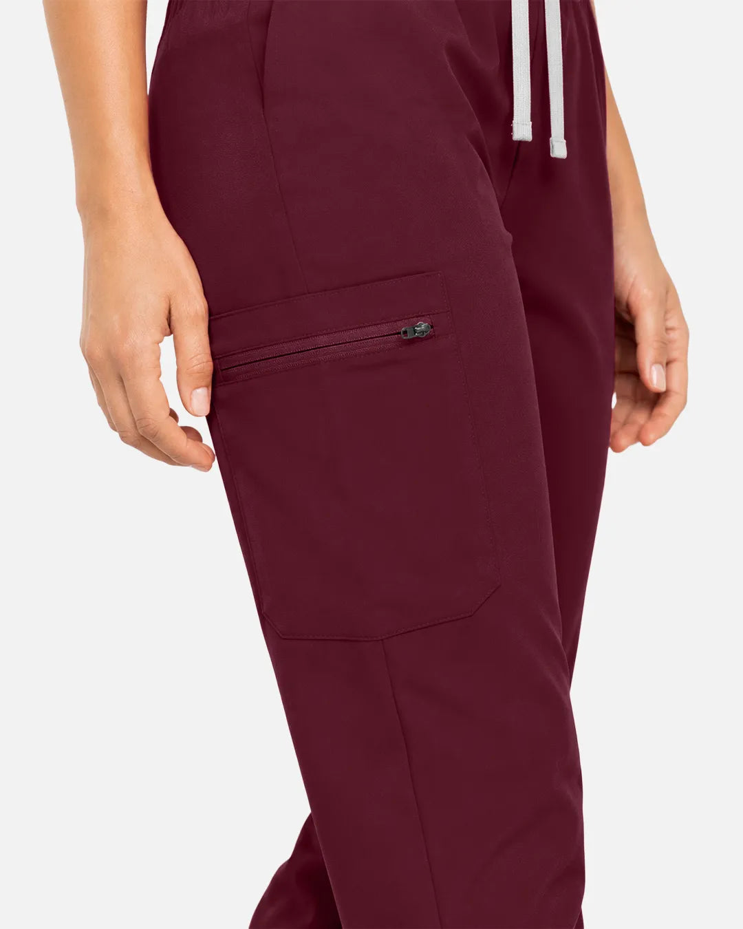 Burgundy Red Eipnare Women's Classic Jogger Scrub Pants - Stretch Medical Scrubs for Women