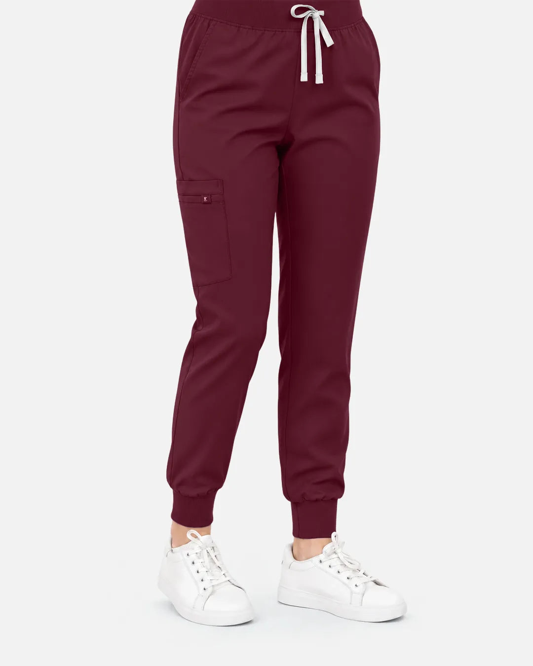 Burgundy Red Eipnare Women's Classic Jogger Scrub Pants - Stretch Medical Scrubs for Women