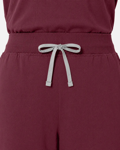 Burgundy Red Eipnare Women's Tapered Jogger Scrub Pants - Stretch Medical Scrubs for Women