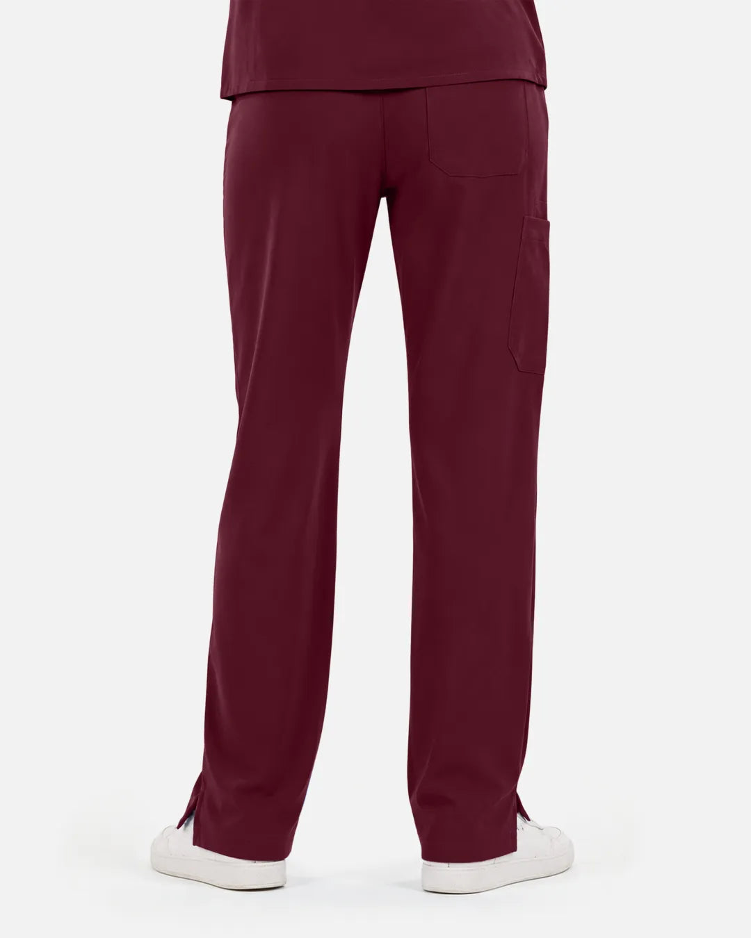 Burgundy Red Eipnare Women's Straight-Leg Cargo Scrub Pants - Stretch Medical Scrubs for Women