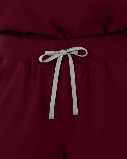 Burgundy Red Eipnare Women's Straight-Leg Cargo Scrub Pants - Stretch Medical Scrubs for Women