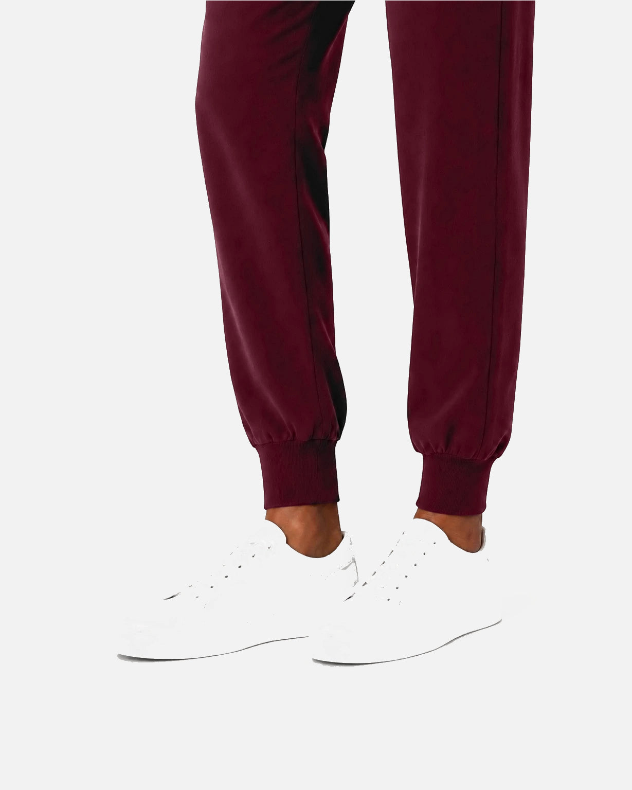 Burgundy Red – Eipnare Women's Sleeveless Mandarin Collar Jogger Uniform Set – product image 07