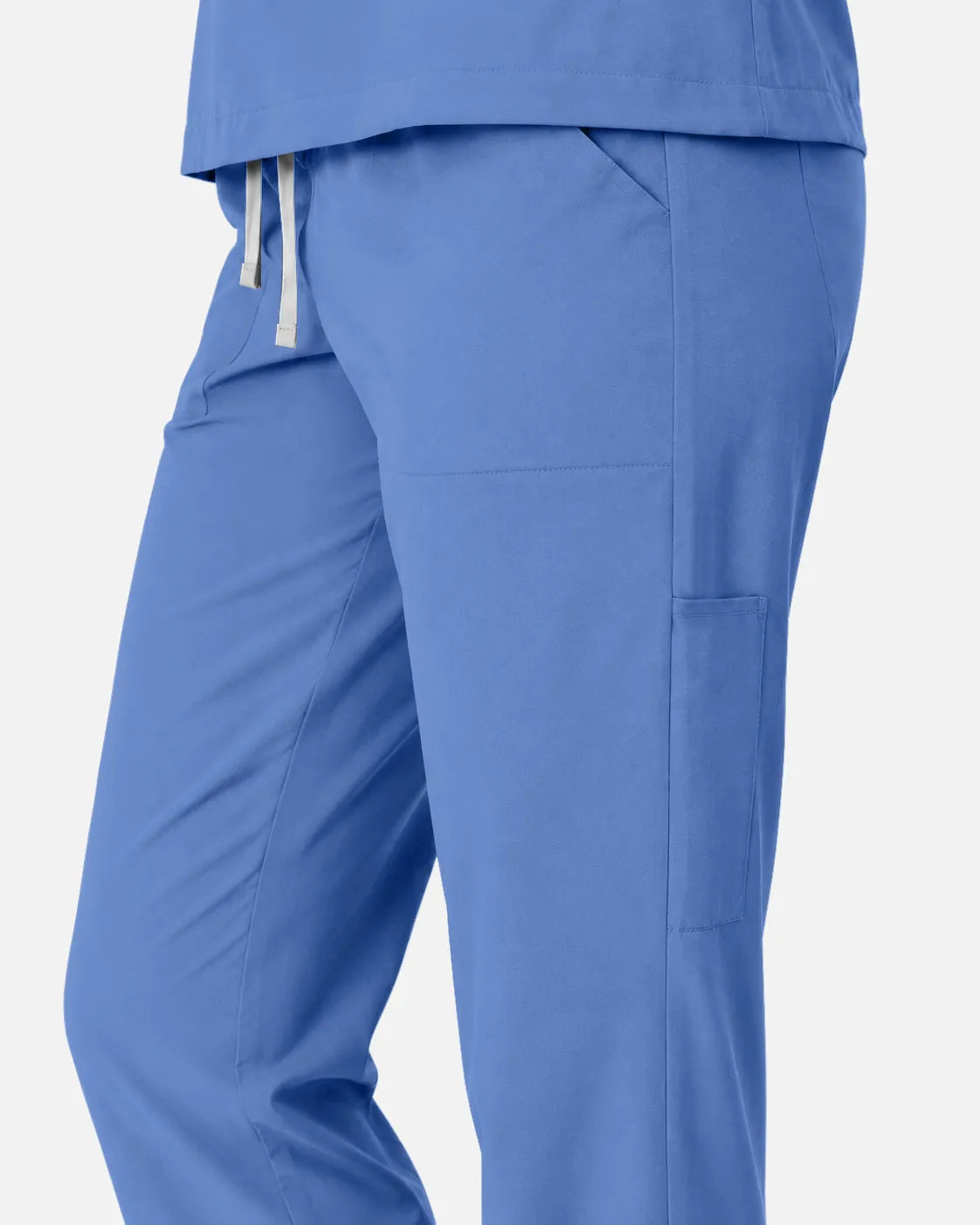 Ceil Blue Eipnare Women's Slim Fit Tapered Cargo Scrub Pants - Stretch Medical Scrubs for Women