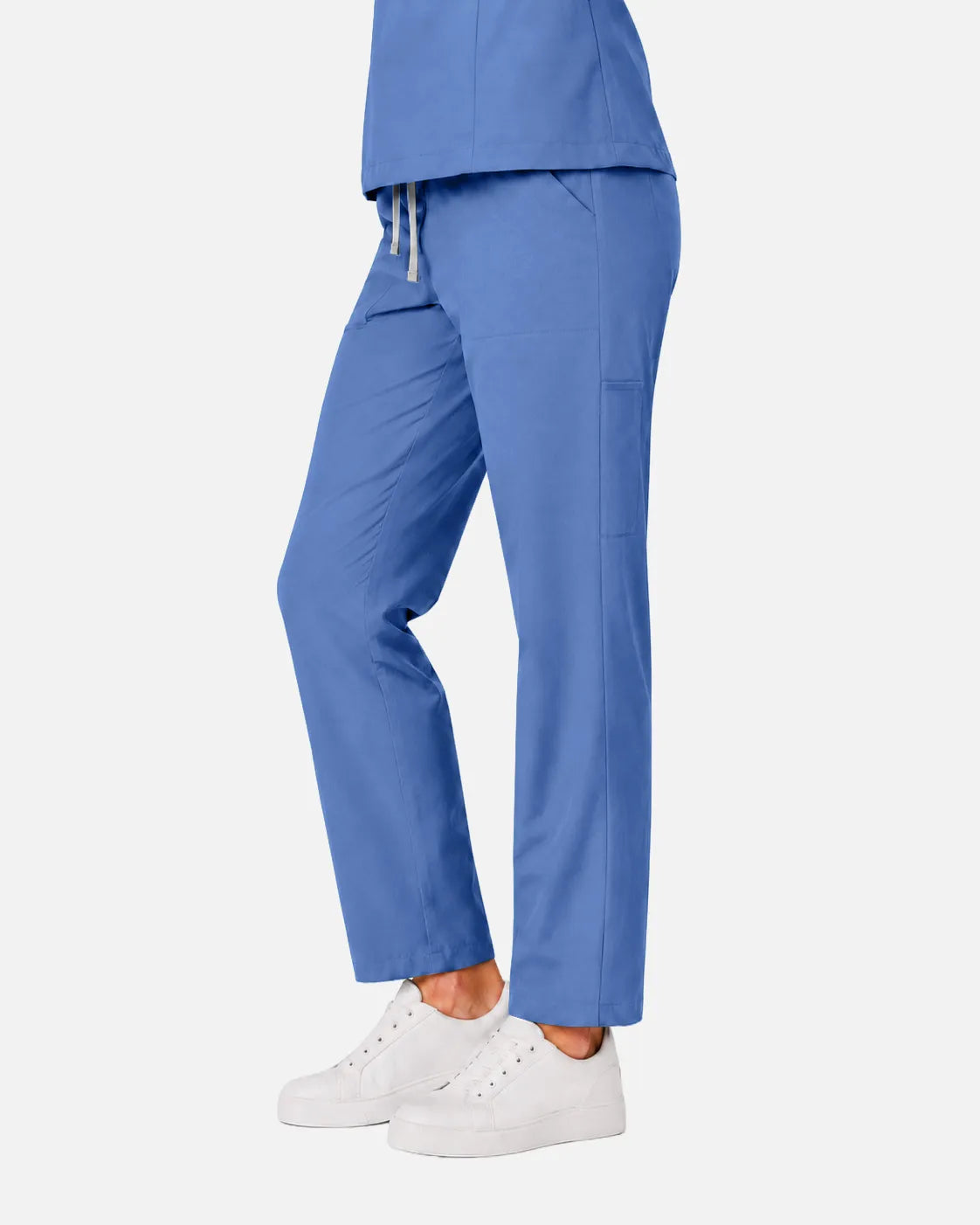 Ceil Blue Eipnare Women's Slim Fit Tapered Cargo Scrub Pants - Stretch Medical Scrubs for Women