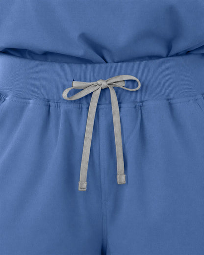 Ceil Blue Eipnare Women's Straight-Leg Cargo Scrub Pants - Stretch Medical Scrubs for Women