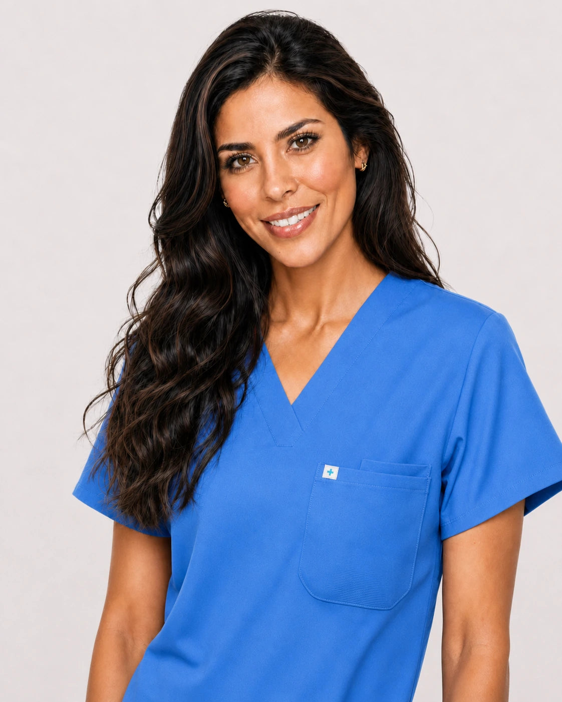 Ceil Blue Eipnare Women's V-Neck Jogger Scrub Set - Stretch Medical Scrubs for Women
