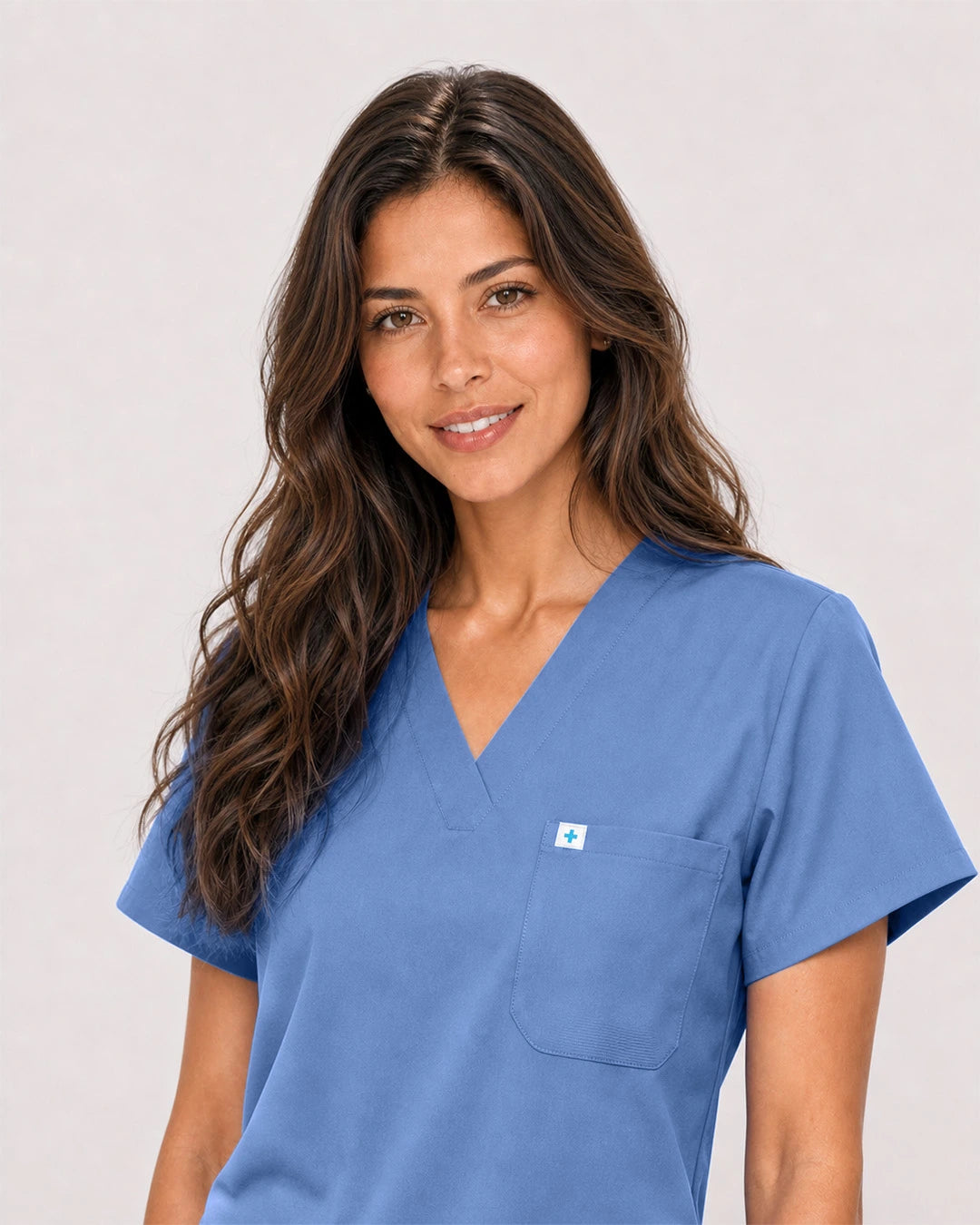 Ceil Blue Eipnare Women's Classic V-Neck Jogger Scrub Set - Stretch Medical Scrubs for Women