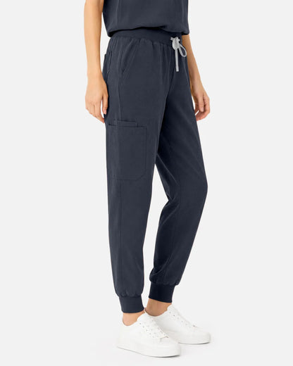 Charcoal grey Eipnare Women's Tapered Jogger Scrub Pants - Stretch Medical Scrubs for Women