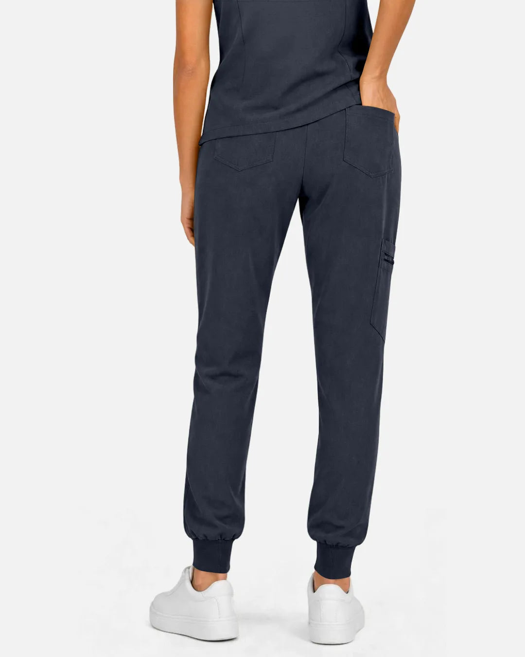 Charcoal grey Eipnare Women's Multi-Pocket Jogger Scrub Pants - Stretch Medical Scrubs for Women