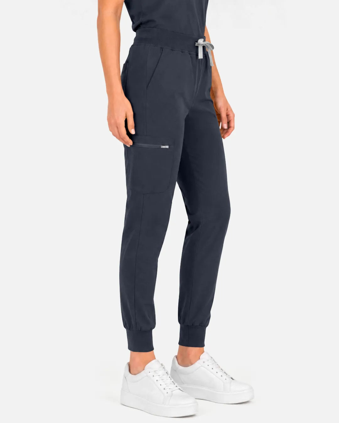Charcoal grey Eipnare Women's Multi-Pocket Jogger Scrub Pants - Stretch Medical Scrubs for Women