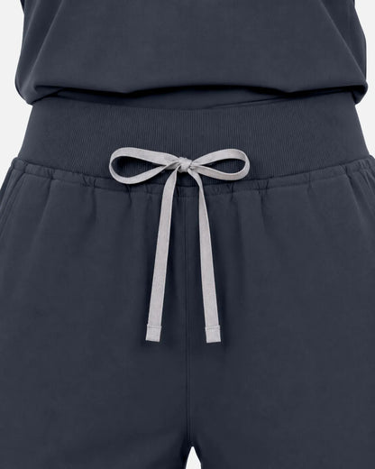 Charcoal grey Eipnare Women's Multi-Pocket Jogger Scrub Pants - Stretch Medical Scrubs for Women