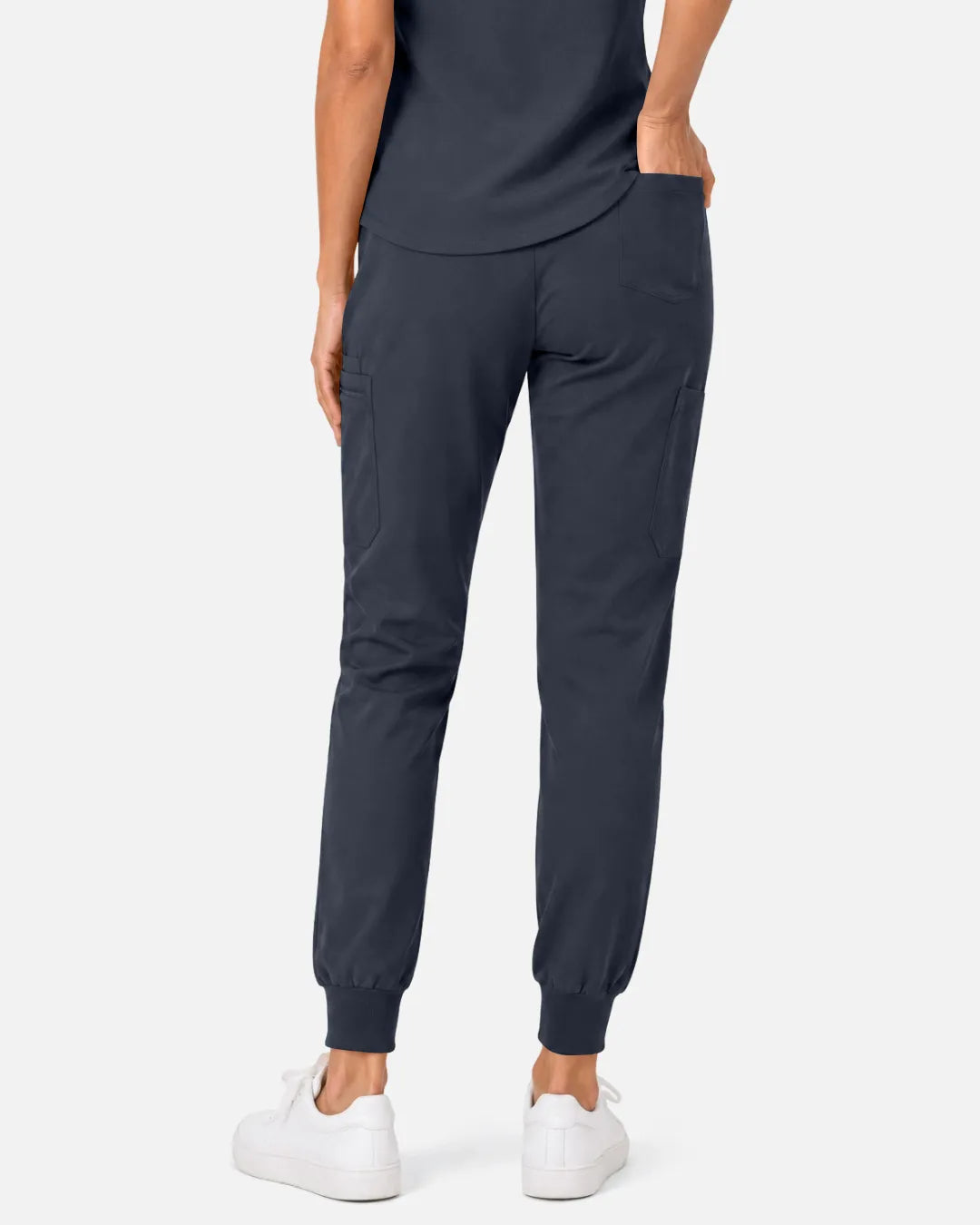 Charcoal grey Eipnare Women's Cargo Jogger Scrub Pants - Stretch Medical Scrubs for Women