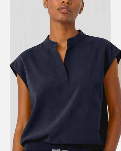Charcoal Grey – Eipnare Women's Sleeveless Mandarin Collar Jogger Uniform Set – product image 08