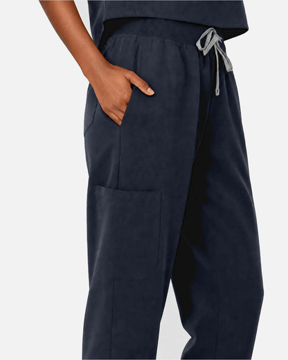 Charcoal Grey – Eipnare Women's Sleeveless Mandarin Collar Jogger Uniform Set – product image 09